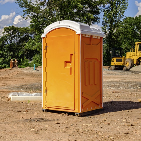 how often are the porta potties cleaned and serviced during a rental period in Long View